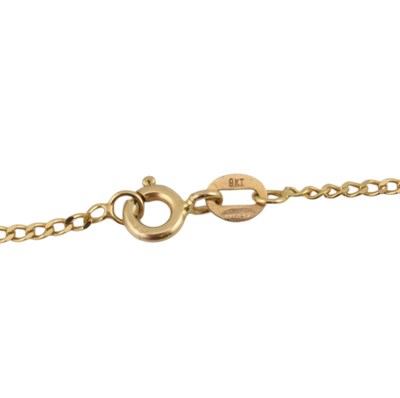 Lot 67 - HALLMARKED 9CT GOLD CROSS PENDANT NECKLACE