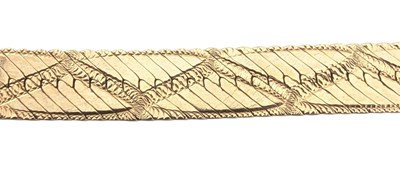 Lot 76 - ITALIAN FLAT LINK CHAIN BRACELET