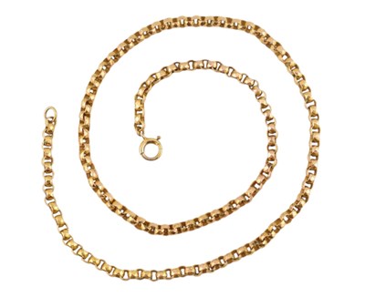 Lot 93 - ANTIQUE FACETED CHAIN LINK NECKLACE