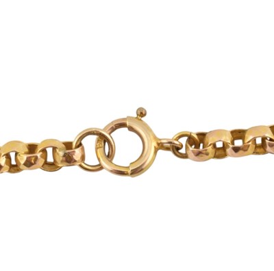 Lot 93 - ANTIQUE FACETED CHAIN LINK NECKLACE