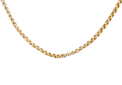 Lot 93 - ANTIQUE FACETED CHAIN LINK NECKLACE