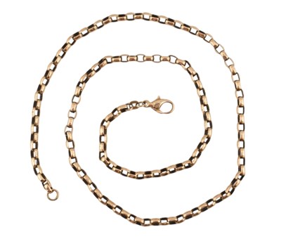 Lot 93 - ANTIQUE FACETED CHAIN LINK NECKLACE