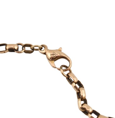 Lot 93 - ANTIQUE FACETED CHAIN LINK NECKLACE