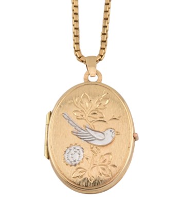 Lot 284 - A HALLMARKED 9CT GOLD LOCKET PENDANT NECKLACE