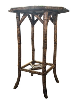 Lot 875 - VICTORIAN AESTHETIC MOVEMENT TIGER BAMBOO SIDE TABLE
