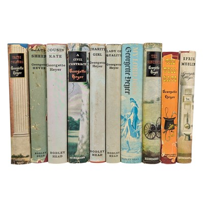 Lot 80 - HEYER, GEORGETTE - 1954-75 TEN FIRST EDITION NOVELS, WITH DUST WRAPPERS