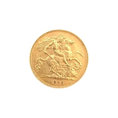 Lot 3 - 1912 KING GEORGE V GOLD HALF SOVEREIGN