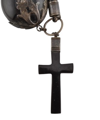 Lot 78 - 19TH CENTURY TORTOISESHELL FAITH, HOPE, & CHARITY PENDANT
