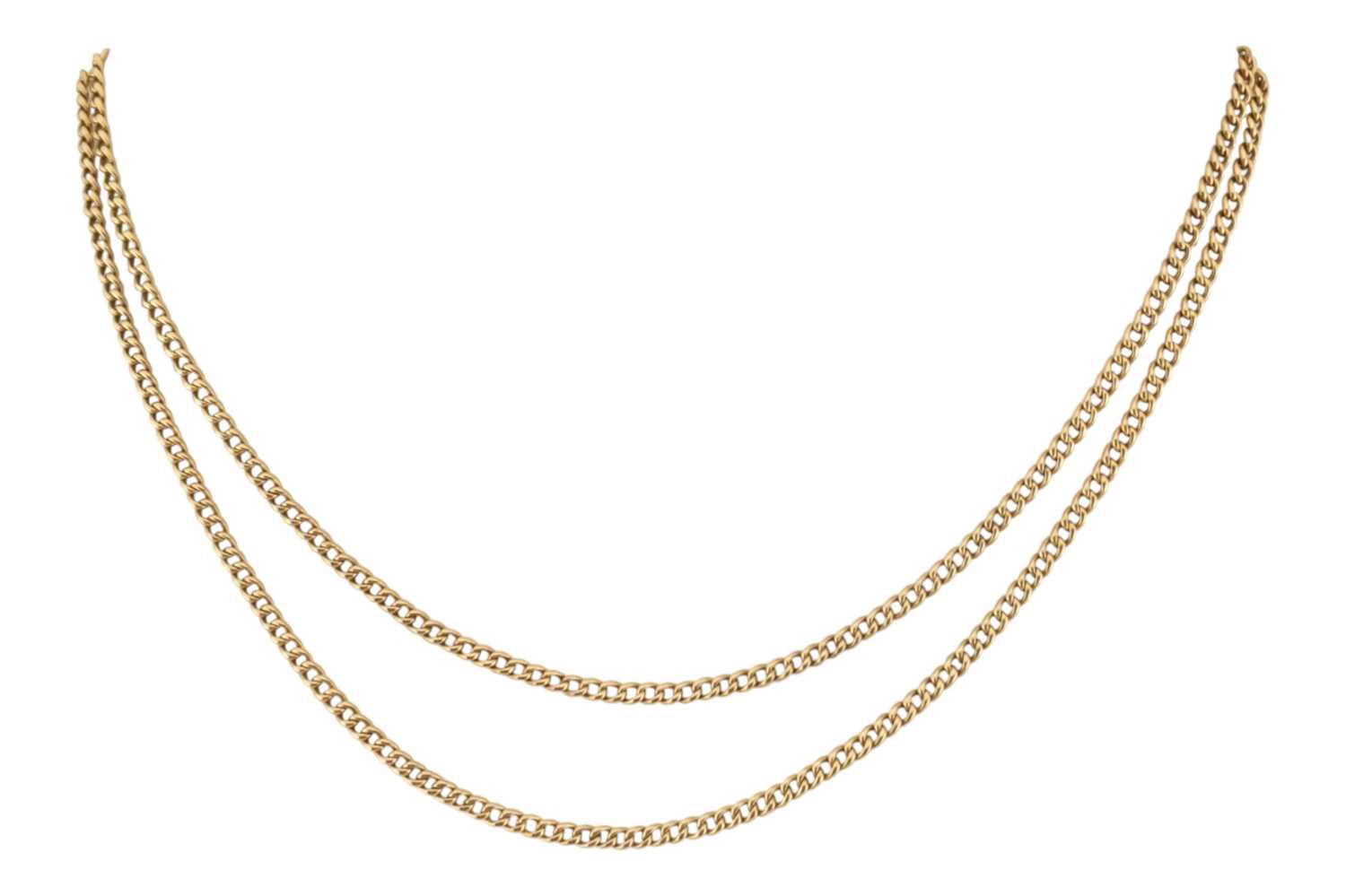 Lot 85 - A 9CT GOLD CHAIN LINK NECKLACE