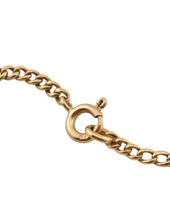 Lot 85 - A 9CT GOLD CHAIN LINK NECKLACE