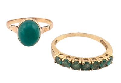 Lot 115 - TWO GEM SET GOLD RINGS