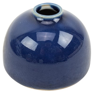 Lot 54 - CHINESE QING DYNASTY BLUE GLAZED 'TAIBAOZUN' BEEHIVE WATERPOT 清 霁蓝釉太白尊