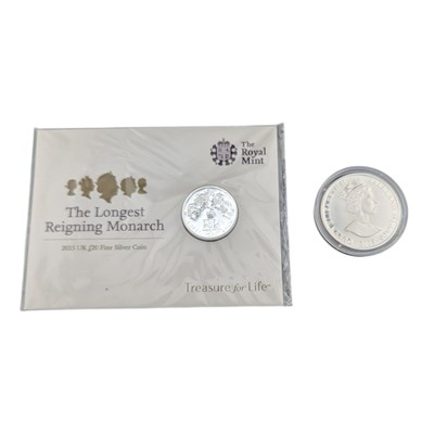 Lot 132 - 2005 FALKLAND ISLANDS SILVER CROWN & ANOTHER EXAMPLE