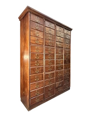 Lot 263 - FRENCH LATE 19TH/EARLY 20TH CENTURY MAHOGANY HABERDASHERY CARTONNIER CABINET