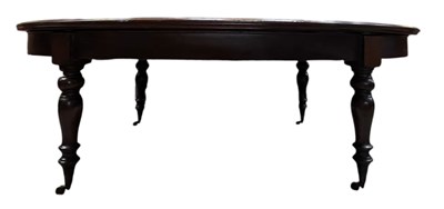 Lot 699 - IMPRESSIVE VICTORIAN 19TH CENTURY MAHOGANY & LEATHER LIBRARY OVAL TABLE