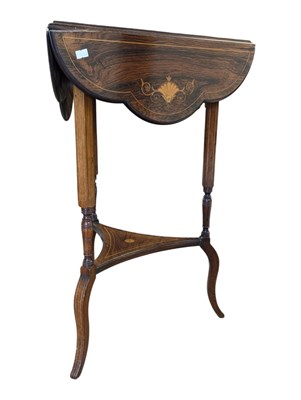 Lot 865 - EARLY 20TH CENTURY EDWARDIAN ROSEWOOD MARQUETRY INLAID OCCASIONAL TABLE