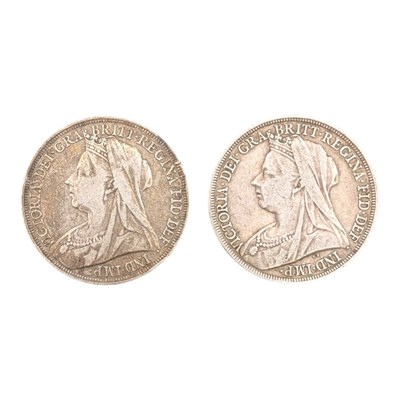 Lot 99 - 1896 & 1897 QUEEN VICTORIA SILVER CROWNS