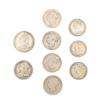 Lot 90 - 1889 QUEEN VICTORIA DOUBLE FLORIN & OTHER EXAMPLES