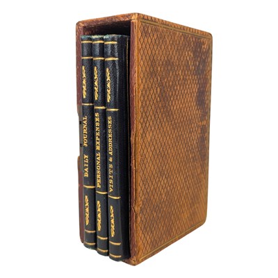 Lot 97 - 19TH CENTURY DAILY JOURNAL, ADDRESS BOOK & EXPENSES DIARY, LEATHER BINDING