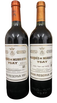 Lot 167 - TWO VINTAGE 1991 & 1997 MARQUES DE MURRIETA YGAY RIOJA GRAND RISERVA BOTTLES