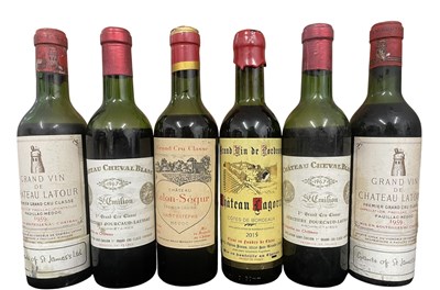 Lot 183 - SIX VINTAGE FRENCH WINE HALF BOTTLES FROM THE REGIONS OF PAUILLAC, ST. EMILION & MORE