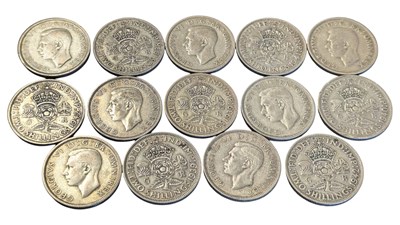 Lot 208 - COLLECTION OF KING GEORGE VI SILVER TWO SHILLINGS