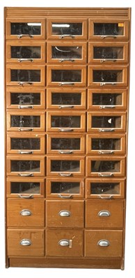 Lot 149 - MID CENTURY THIRTY-DRAWER HABERDASHERY CABINET