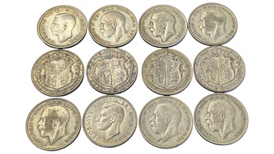 Lot 165 - COLLECTION OF KING GEORGE V & VI HALF CROWNS