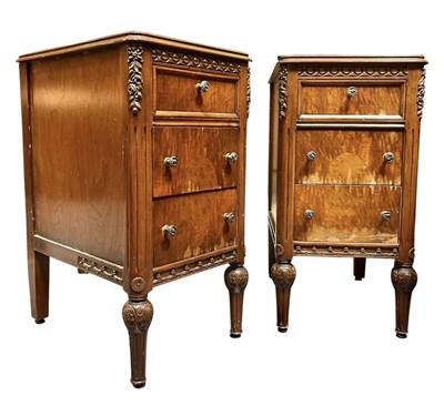Lot 647 - PAIR OF GEORGE III STYLE EARLY 20TH CENTURY MAHOGANY CUPBOARDS/CABINETS