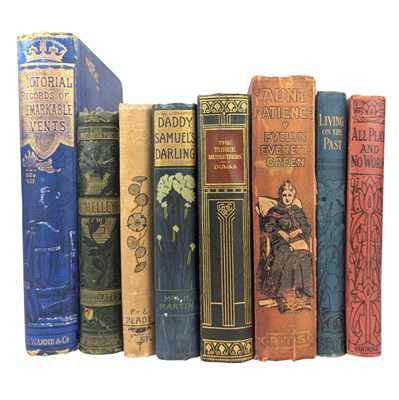 Lot 176 - 19TH & 20TH CENTURY PICTORIAL CLOTH - COLLECTION OF NOVELS, POETRY & ILLUSTRATED WORKS