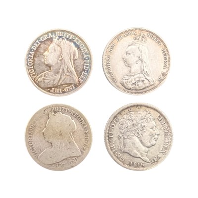 Lot 68 - 1816 KING GEORGE III SHILLING & OTHER EXAMPLES