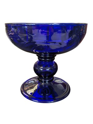Lot 15 - ROBERT MARSHALL FOR BRISTOL BLUE GLASS - LIMITED EDITION MILLENNIUM GLASS FOOTED BOWL