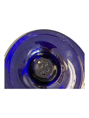 Lot 16 - ROBERT MARSHALL FOR BRISTOL BLUE GLASS - LIMITED EDITION MILLENNIUM GLASS FOOTED BOWL