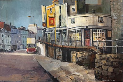 Lot 319 - KENNETH WEBB (B. 1927) - A BRISTOL PUB - OIL ON CANVAS