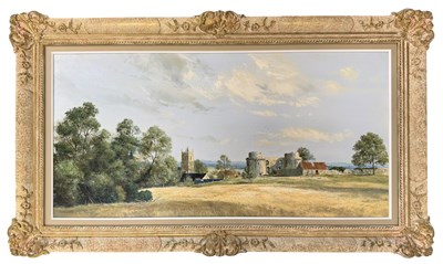Lot 596 - MICHAEL DAVID BARNFATHER (B. 1934) - NUNNEY CASTLE - OIL ON CANVAS