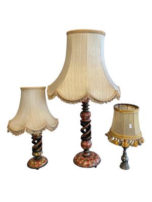 Lot 308 - THREE 20TH CENTURY VINTAGE TABLE LAMPS