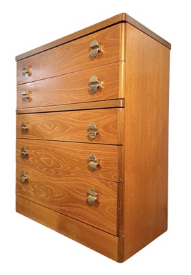 Lot 162 - RON CARTER FOR STAG FURNITURE - CANTATA RANGE - 1960S TEAK CHEST OF DRAWERS