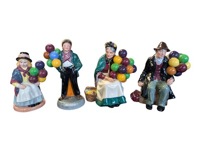 Lot 17 - ROYAL DOULTON - FOUR 20TH CENTURY PORCELAIN BALLOON SELLER FIGURES