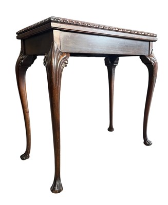 Lot 649 - TURN-OF-THE-CENTURY WALNUT FOLD OUT CARD/GAMES TABLE