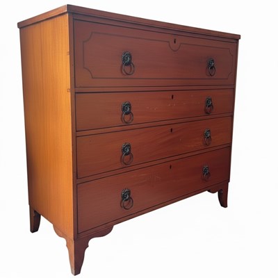Lot 311 - REGENCY EARLY 19TH CENTURY SATINWOOD SECRETAIRE BUREAU CHEST