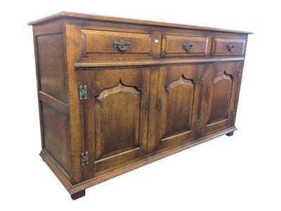 Lot 849 - GEORGE II OAK SIDEBOARD