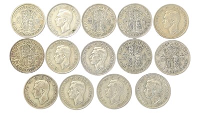 Lot 201 - COLLECTION OF KING GEORGE VI HALF CROWNS