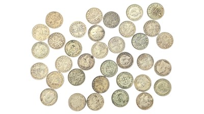 Lot 155 - COLLECTION OF BRITISH SILVER THREE PENCE