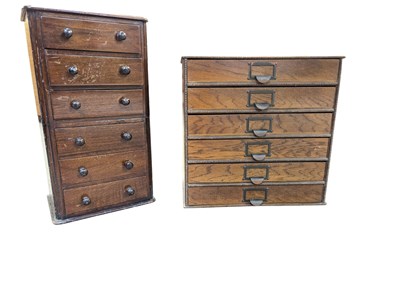 Lot 856 - VICTORIAN MAHOGANY PEDESTAL SPECIMEN CHEST OF DRAWERS & ANOTHER