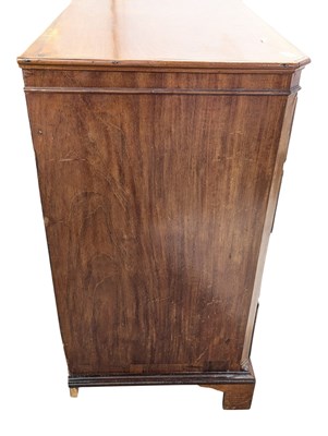Lot 809 - GEORGE III MAHOGANY CHEST OF TWO OVER THREE CHEST OF DRAWERS