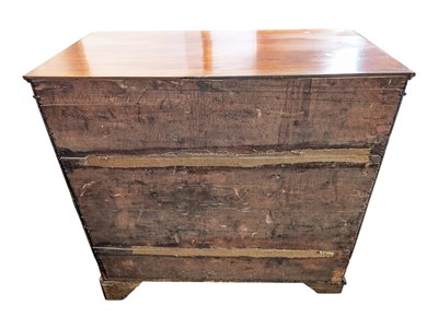Lot 809 - GEORGE III MAHOGANY CHEST OF TWO OVER THREE CHEST OF DRAWERS