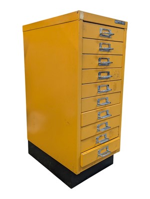 Lot 609 - BISLEY, UK - VINTAGE MID 20TH CENTURY METAL FILING CABINET