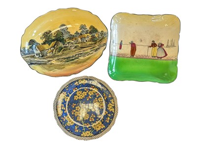 Lot 55 - ROYAL DOULTON - THREE EARLY 20TH CENTURY CERAMIC PLATES