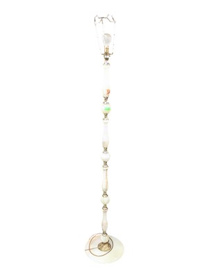 Lot 585 - MID CENTURY RETRO 1950S ALABASTER FLOOR STANDING LAMP