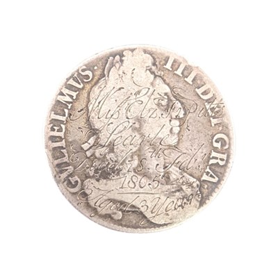 Lot 33 - 1696 KING WILLIAM III INSCRIBED SILVER CROWN